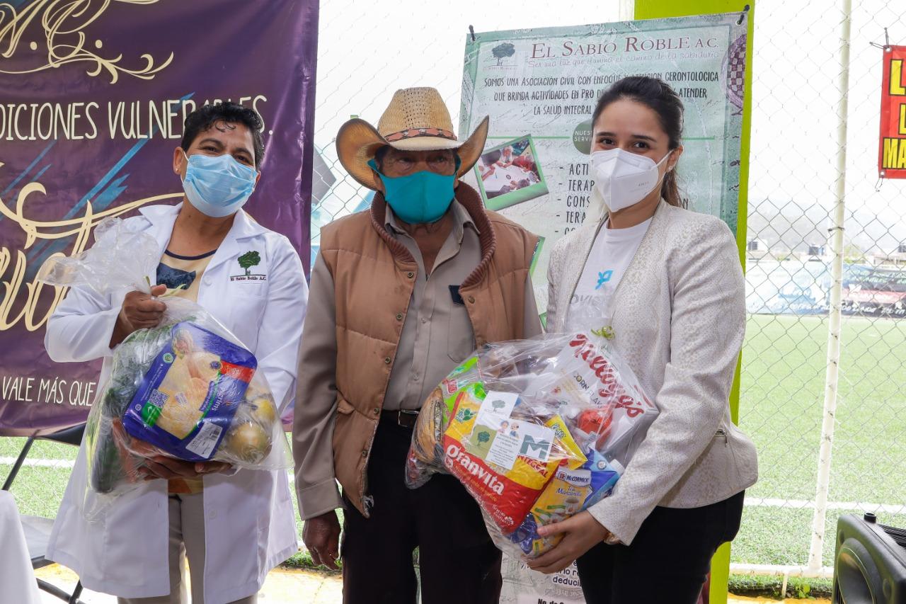El pasado 27 de agosto 2021 se beneficiaron a 34 adultos mayores entregándoles kits nutricionales.